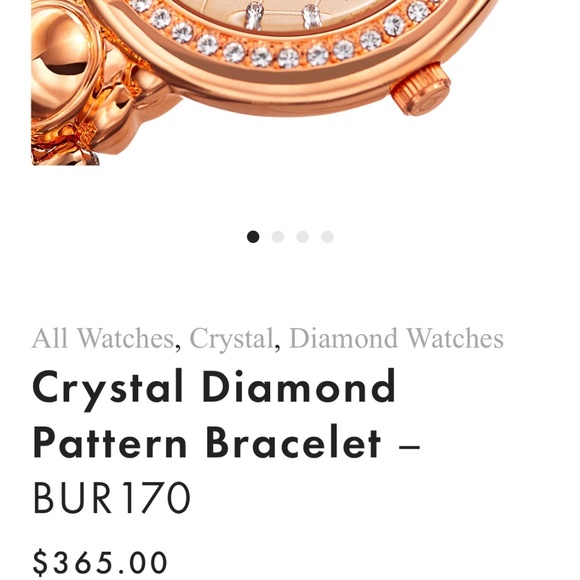 Burgi Crystal Diamond Pattern Watch – BUR170 - Picture 4 of 16